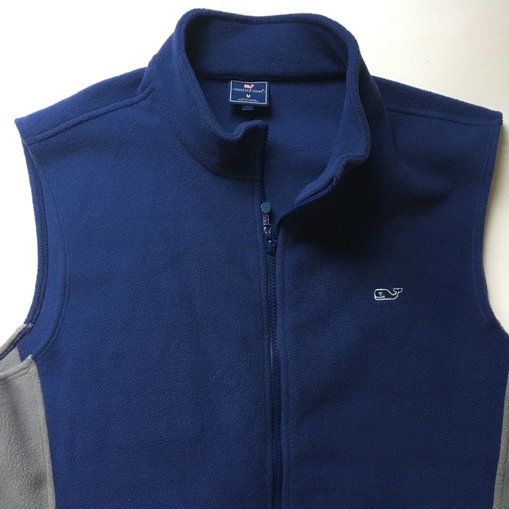 Vineyard Vines Navy/Gray Fleece Vest